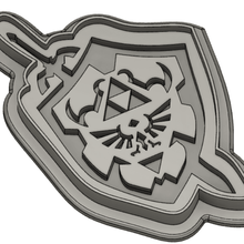 hyrule shield master sword cookie cutter zelda triforce link legend of 3d print model - Mito3D