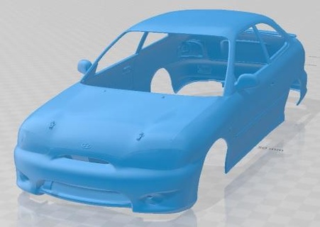 hyundai accent 1996 race printable body car slot scalextric tamiya rc miniz hobby micro 3d print model - Mito3D