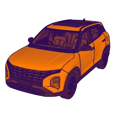 hyundai craie alpha 2024 voiture gta besoin vitesse douane réglage modification gt turbo course suv véhicule asphalte 3d print model - Mito3D