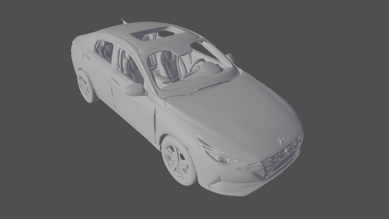 Hyundai ingresar 2022 2021 2019 2020 sedán modelo coche vehiculo vehículo 3d impresión juguete realista 3d print model - Mito3D