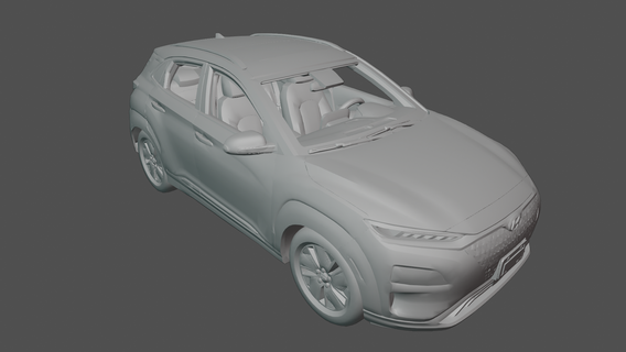 hyundai encino ev 2021 2019 2022 2020 presente suv modello macchina veicolo 3d Stampa giocattolo realistico 3d print model - Mito3D