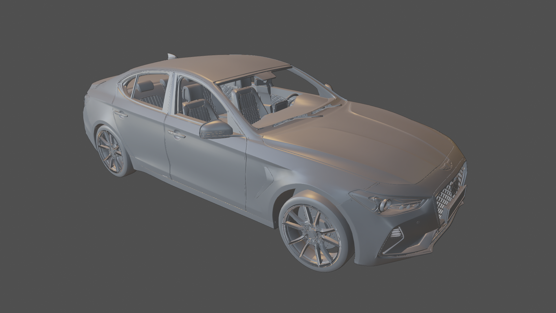 Hyundai gênese g70 g 70 2021 2019 2022 2020 cupê turbo modelo carro veículo 3d impressão brinquedo realista 3D print model - Mito3D