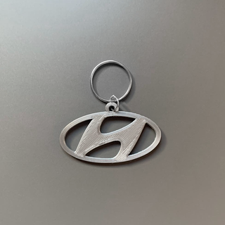 hyundai key ring keychain cars rally audio brand mercedes skoda bmw automobile vehicle rings speed silver gray vag group volskwagen chain 3d print model - Mito3D