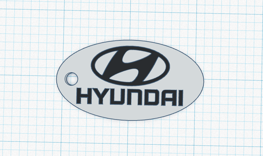 hyundai chiave squillare portachiavi 3d print model - Mito3D