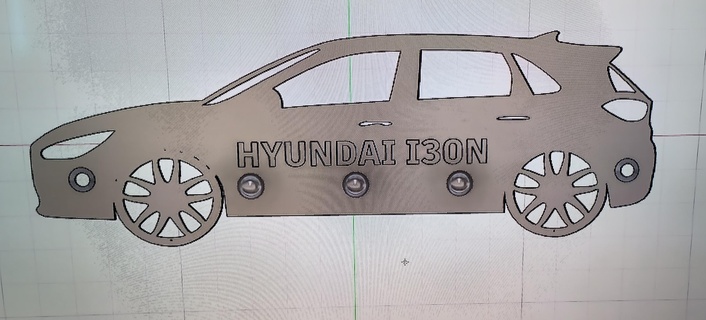 Hyundai llave guardarropa 3d print model - Mito3D
