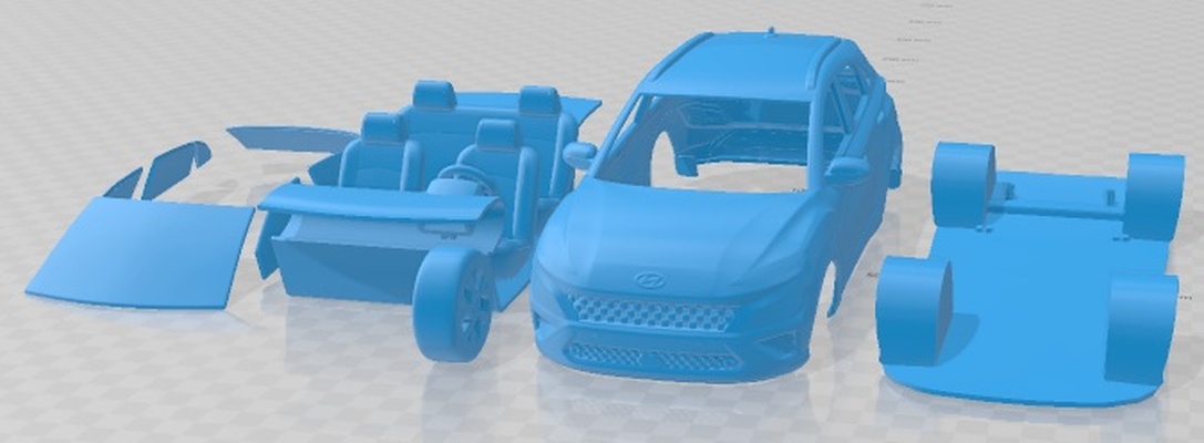 hyundai kona 2021 yazdırılabilir araba yuva ölçülü tamiya rc miniz hobi mikro 3d print model - Mito3D