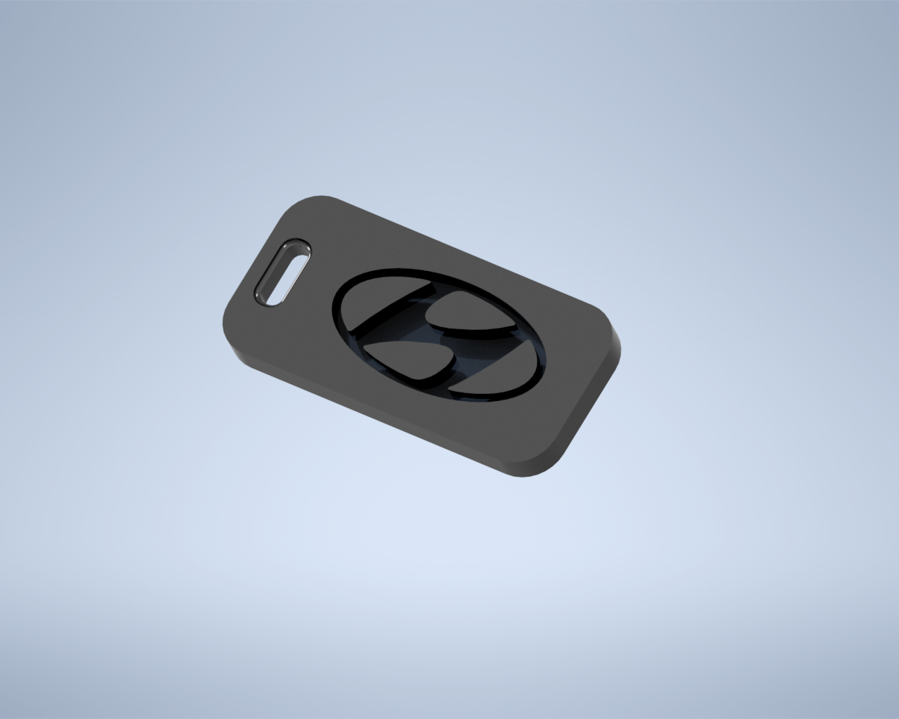 hyundai logo emblème porte clés coréen voiture clé mode conception 3D print model - Mito3D