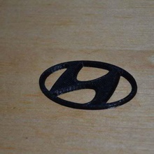 hyundai logotipo art señales de logotipos símbolo emblema 3d print model - Mito3D