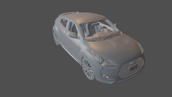 hyundai veloster hyundai veloster 2021 2019 2022 2020 hatchback suv model car vehicle 3d print toy new realistic  3d print model - Mito3D