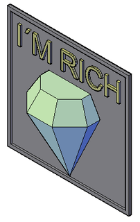 i'm rich diamond 3d print model - Mito3D