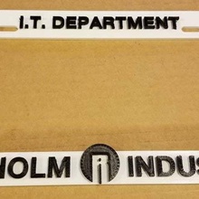 it department - reynholm industries license plate frame art signs logos crowd 3d print model - Mito3D