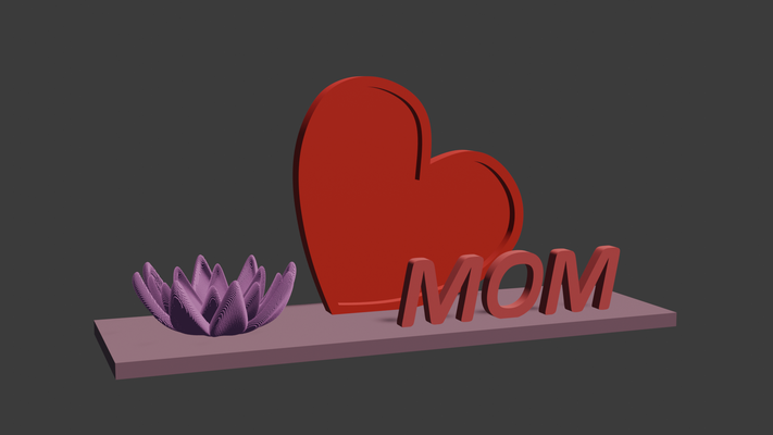 i love mom home 3d print model - Mito3D