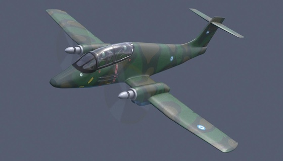 ia 58 pucara aeronave juego modelos 3d modelo impresión argentino 3d print model - Mito3D