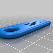 ian personalized key chain fashion customized accessories 3d print model - Mito3D