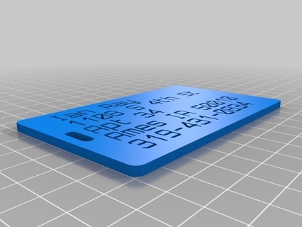 ianraysluggagetag customized organization 3d print model - Mito3D