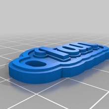 ian joyería joya personalizado llaveros 3d print model - Mito3D