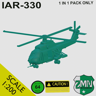 iar 330 Puma helicóptero iar330 as330 1 200 resina sla fdm 3d print model - Mito3D