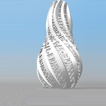 ibarakel al3dconcept personalizzabile vaso art lettere collo la bottiglia decorazione 3d print model - Mito3D