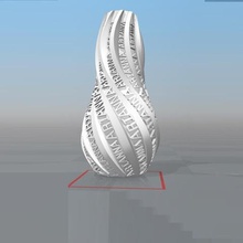 ibarakel arianna personalizzabile vaso art lettere collo la bottiglia decorazione 3d print model - Mito3D