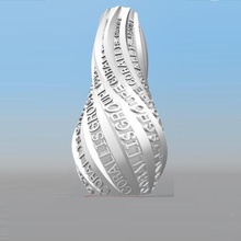 ibarakel corallis Gruppe angepasst vase Kunst Briefe Hals anpassbare Flasche Dekoration 3d print model - Mito3D