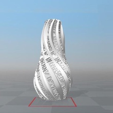 ibarakel jeannine personalisierbar vase Architektur Briefe Hals anpassbare Flasche Dekoration 3d print model - Mito3D