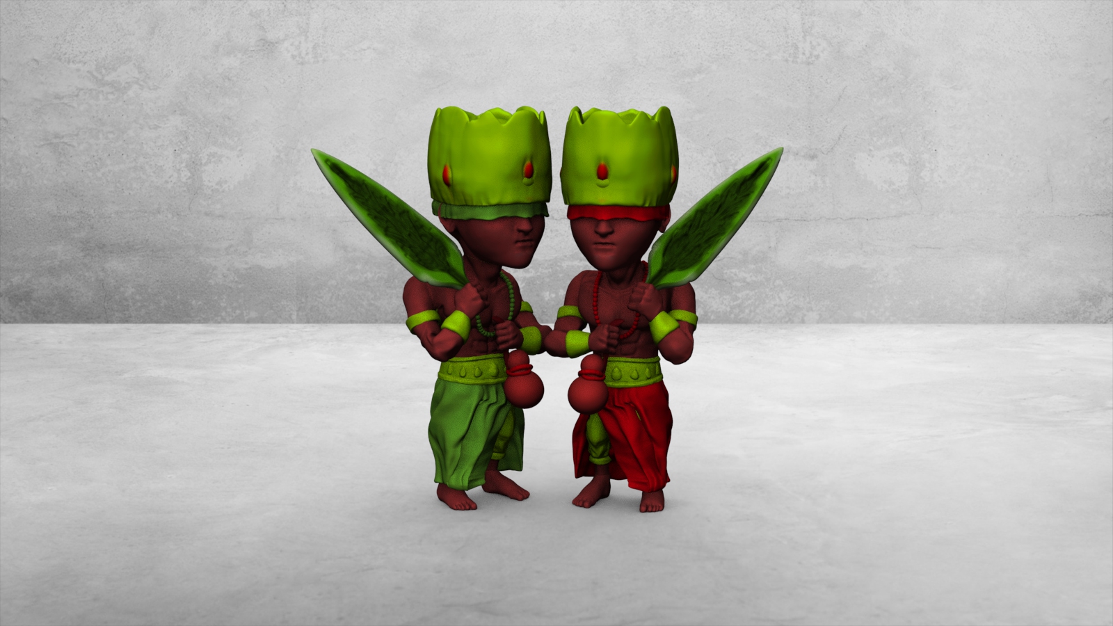 ibeji ere cute orixa art cosme e dami o gemeos ad ade umbanda candomble candombl guia ferreiro cartoon chibi ca a martelo hunting crian 3D print model - Mito3D