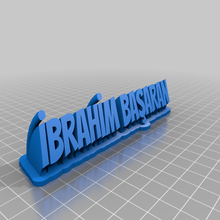 ibrahim Basaran prato personalizado escritório 3d print model - Mito3D