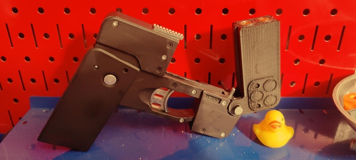 ic380 pliable téléphone pistolet jouet conversion baril 22lr toy 3d print model - Mito3D