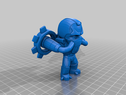 icarus mini-figure collectible cyborg model quake 2 quakecon strogg toy creatures 3d print model - Mito3D