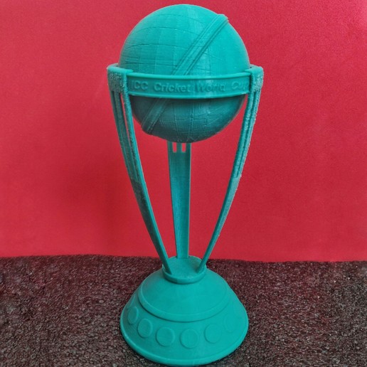 icc cricket world cup trophy 3d print model game replica t20 odi 3D print model - Mito3D