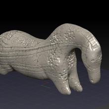 el hielo de la edad los animales herramienta La impresión en 3d rinoceronte mamut marfil caballo cueva talla 3d print model - Mito3D