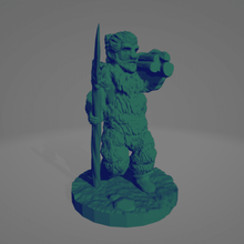 ice age wood gatherer game 28mm paleolithic stone fantasy dnd cavemaster paleomythic 3d print model - Mito3D
