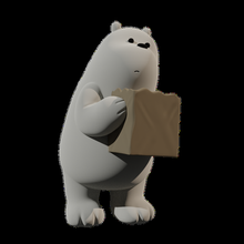 gelo Urso nu ursos arte animal brinquedo 3dprint polar barbear impressão urso toyprint 3d print model - Mito3D