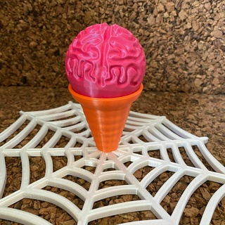 ice cream brain halloween creepy celebration home decoration 3d print model - Mito3D