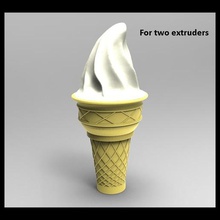 sorvete cores gelo creme 3d print model - Mito3D
