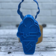 ice cream cone bath bomb mold-commercial license mold 3d print model - Mito3D