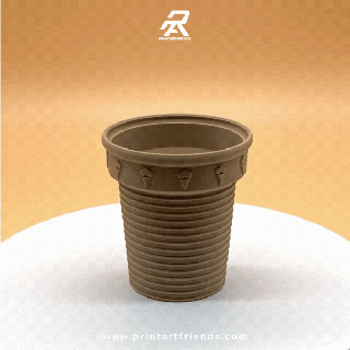 ice cream cone flower pot 3d print model - Mito3D