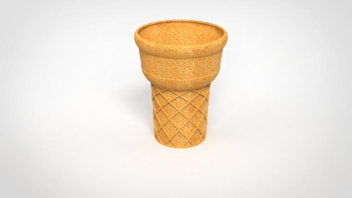 ice cream cup cone wafer glass shop 3d print model - Mito3D