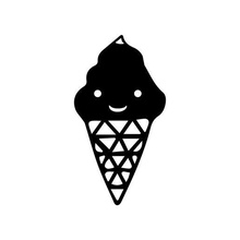 ice cream ice cream llavero ice cream design keychain key ring simple 3d print model - Mito3D