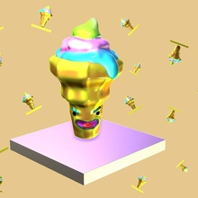 gelato, gelato giocattolo divertente gioco ice cream 3d print model - Mito3D