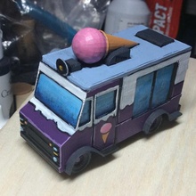 ice cream truck van game gaslands tabletop games zombie apocalypse walking dead last days hot wheels 3d print model - Mito3D