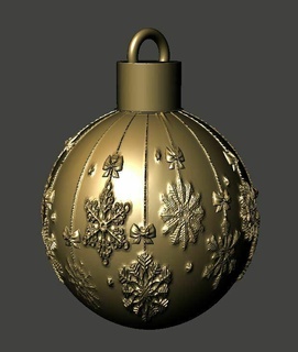 ice crystals christmas ornament ball tree xmas decor seasonal winter 3d print model - Mito3D