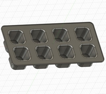 ice cube tray glacon fridge 3d print model - Mito3D