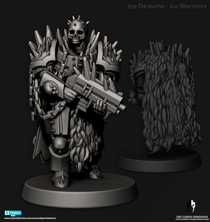 ice demons - warrior free sample Game 3d print model - Mito3D