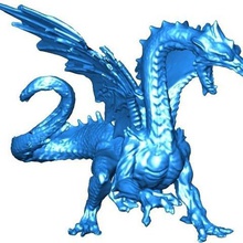 dragon de glace art les créatures jouet solide figure Numérisation 3d 3d print model - Mito3D