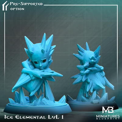 ghiaccio elementali lvl 1 gioco stampabile buio occhio fantasia luce mostro pokemon evoluzione organico ombra evolvere aria sauron tavolo elementare d esploratore premio acqua 3d print model - Mito3D