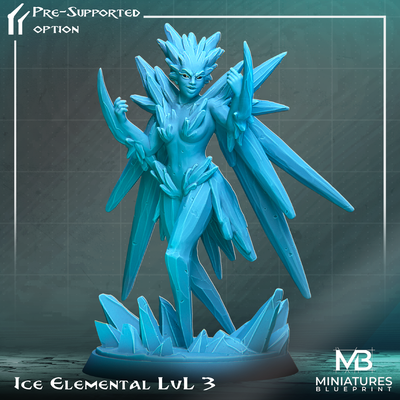 ghiaccio elementali lvl 3 gioco stampabile buio occhio fantasia luce mostro pokemon evoluzione organico ombra evolvere aria sauron tavolo elementare d esploratore premio acqua 3d print model - Mito3D