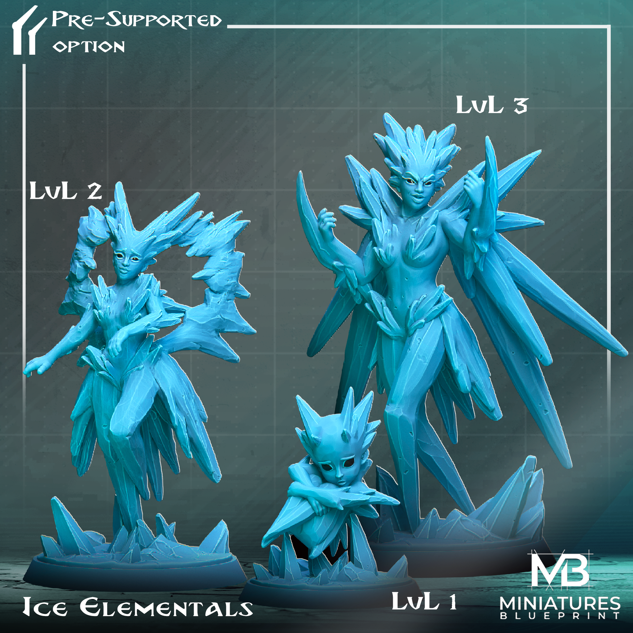 ghiaccio elementali pacco gioco stampabile buio occhio fantasia luce mostro pokemon evoluzione organico ombra evolvere aria sauron tavolo elementare d esploratore premio acqua 3D print model - Mito3D