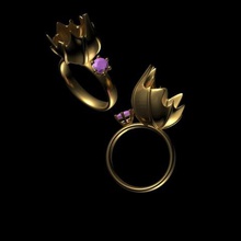 ghiaccio e fuoco gioielli rhinogold clayoo anello 3d print model - Mito3D