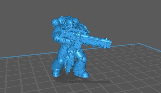 ice marine big gun Game wolves space marines viking 3d print model - Mito3D